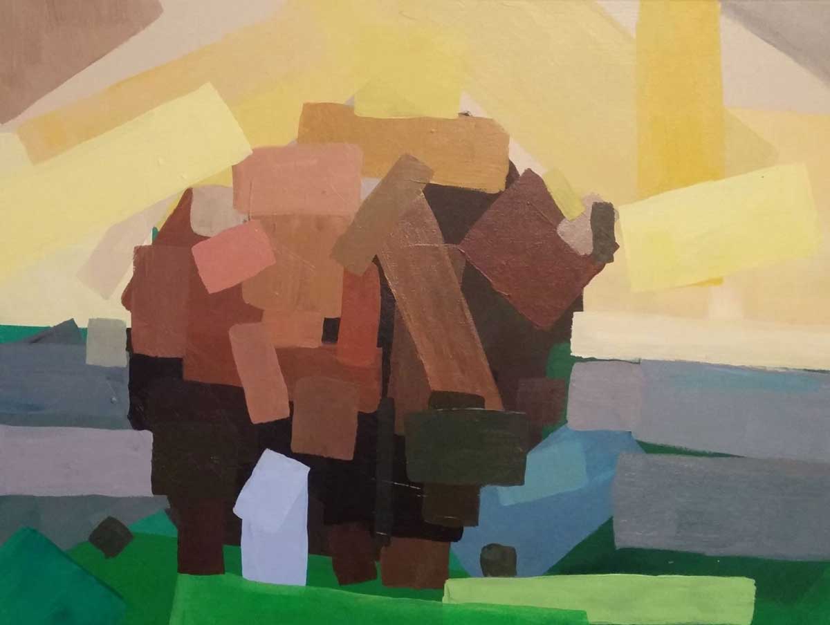 “First Bison” - acrylic on canvas, September 2016