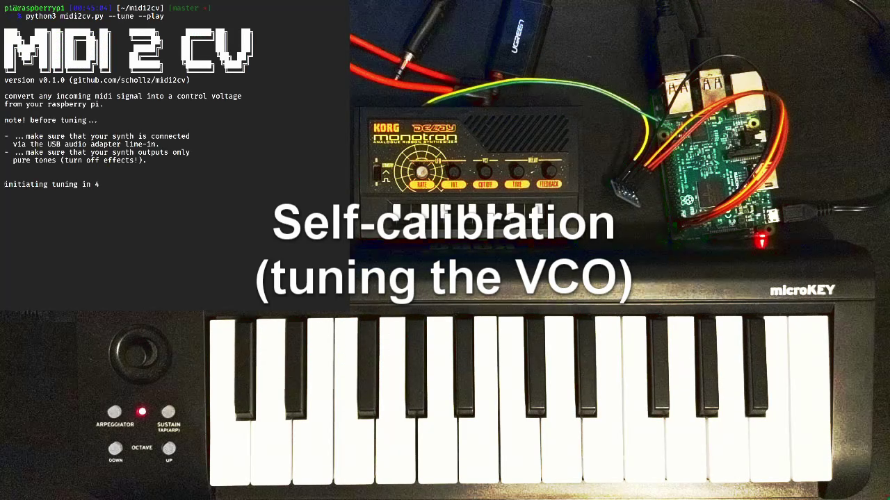Click for demo of the automatic tuning and MIDI keyboard.